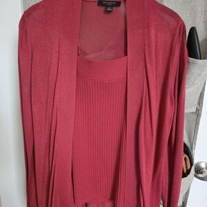 Ann Taylor Women's Rich Red Cardigan Sweater